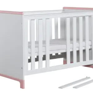 Babybett Mini 120x60 cm Rosa oder Grau – Bild 11