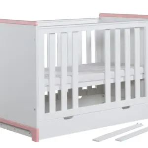 Babybett Mini 120x60 cm Rosa oder Grau – Bild 9