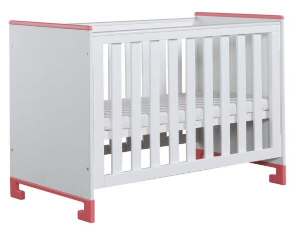 Babybett TOTO 120x60 cm Rosa oder Türkis