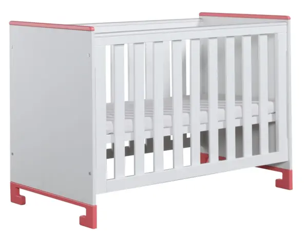 Babybett TOTO 120x60 cm Rosa oder Türkis