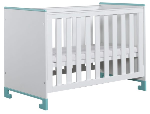 Babybett TOTO 120x60 cm Rosa oder Türkis