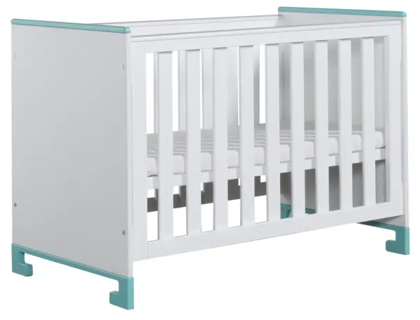 Babybett TOTO 120x60 cm Rosa oder Türkis
