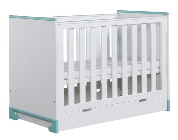 Babybett TOTO 120x60 cm Rosa oder Türkis