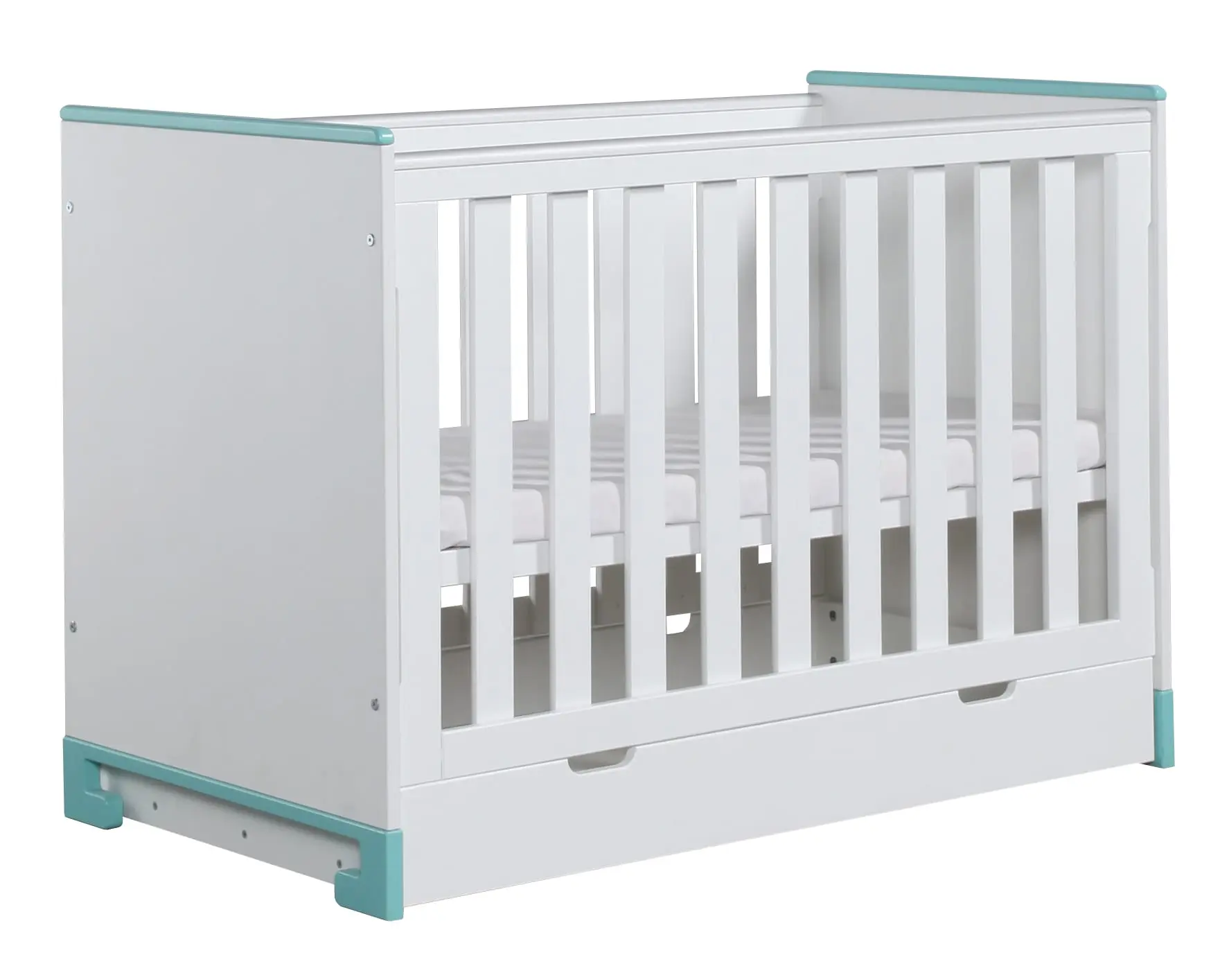 Babybett TOTO 120x60 cm Rosa oder Türkis – Bild 7