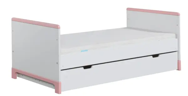 Babybett Kinderbett Juniorbett Mini 140x70 cm Rosa oder Grau