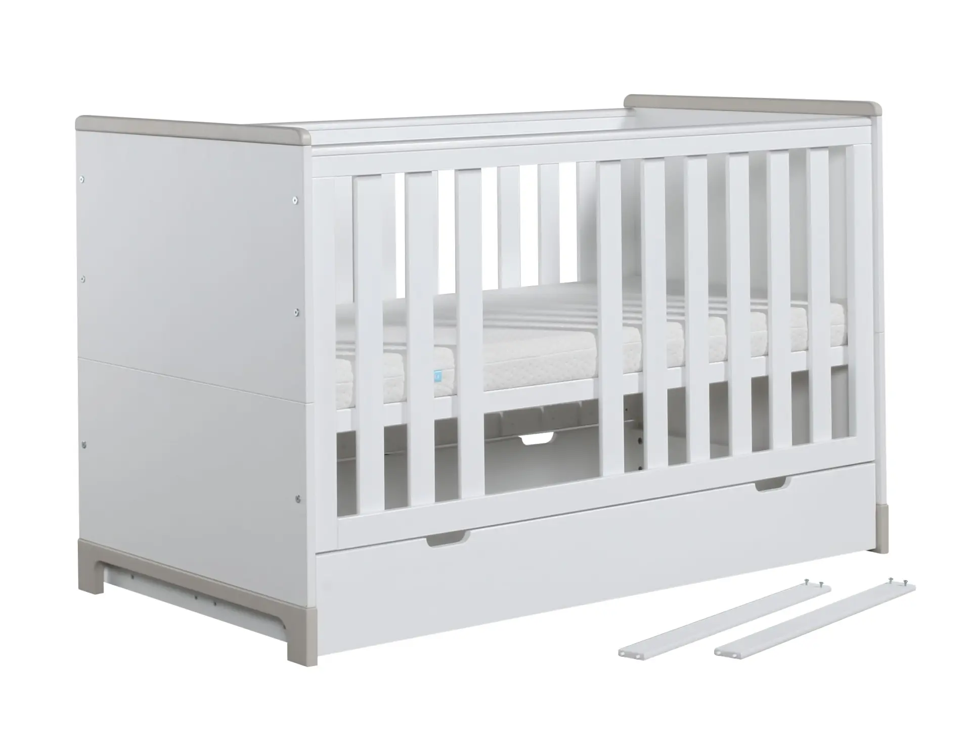 Babybett Kinderbett Juniorbett  Mini 140x70 cm Rosa oder Grau – Bild 8