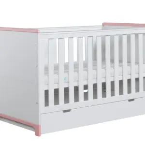 Babybett Kinderbett Juniorbett Mini 140x70 cm Rosa oder Grau – Bild 3
