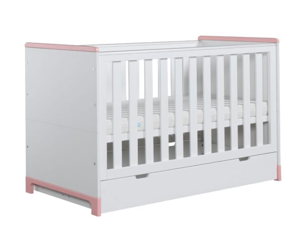 Babybett Kinderbett Juniorbett  Mini 140x70 cm Rosa oder Grau