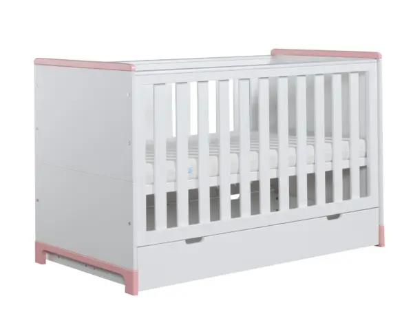 Babybett Kinderbett Juniorbett Mini 140x70 cm Rosa oder Grau