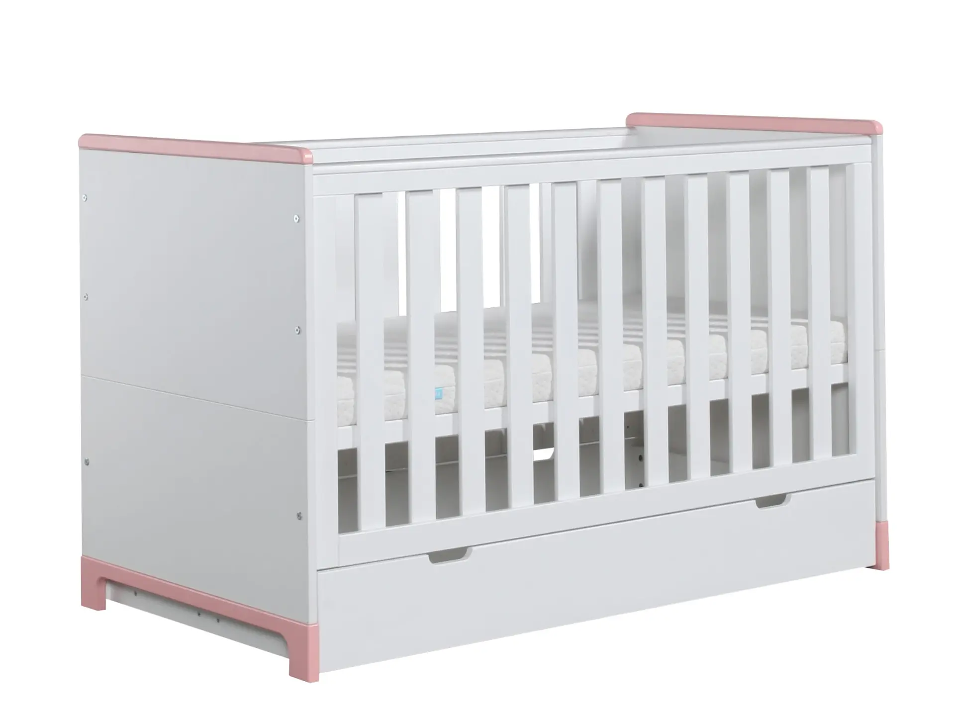 Babybett Kinderbett Juniorbett  Mini 140x70 cm Rosa oder Grau – Bild 3