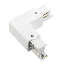 L-Verbinder für 3-Phasen Schienensystem Weiss