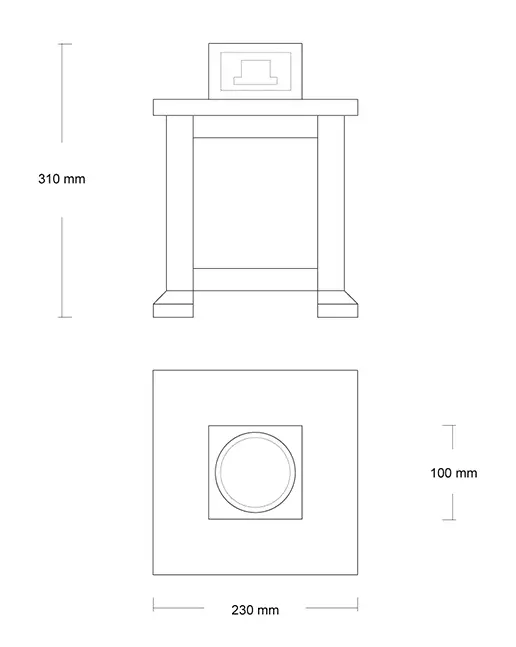 LED-Beton-Außenleuchte Lantern IP65