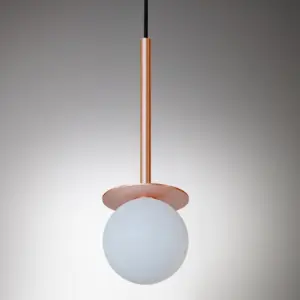 Hängeleuchte Cotton mit Opalglaskugel