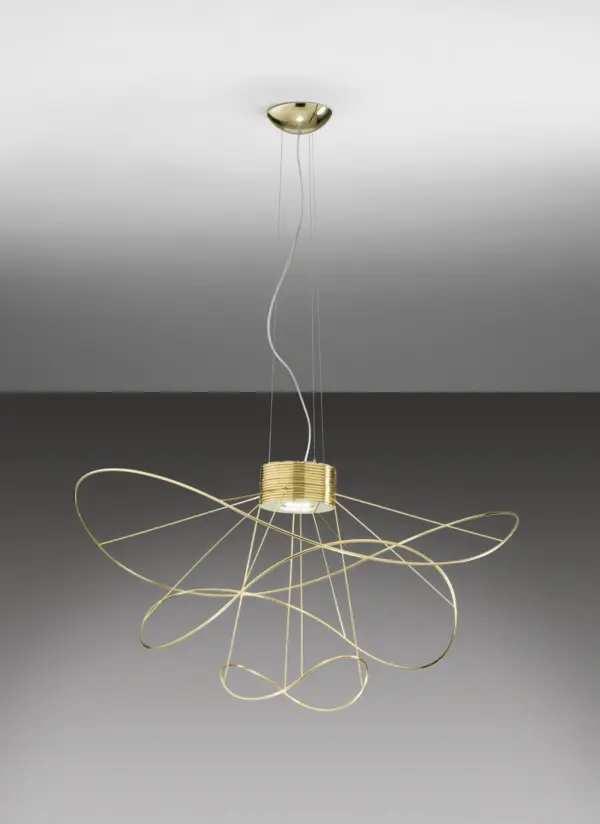 Traumhafte LED-Hängeleuchte Hoops Gold Axo Light