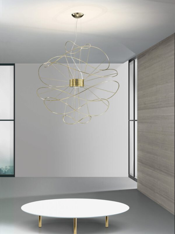 Traumhafte LED-Hängeleuchte Hoops Gold Axo Light