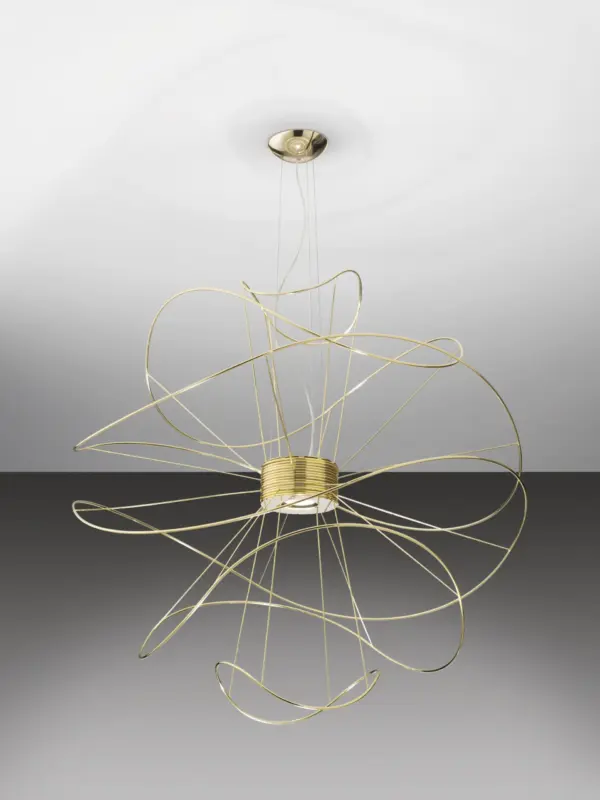 Traumhafte LED-Hängeleuchte Hoops Gold Axo Light