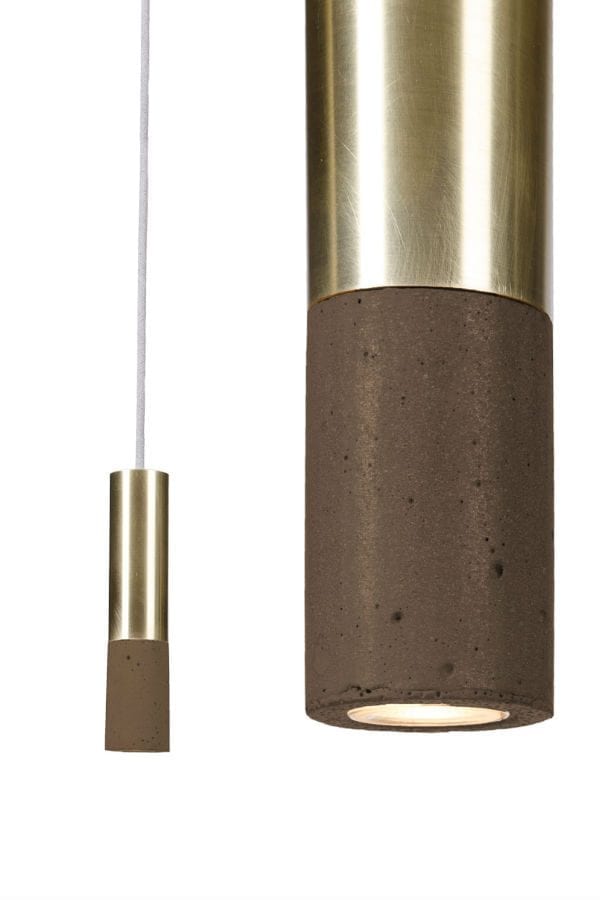Beton-Hängeleuchte-LED Kalla Inox