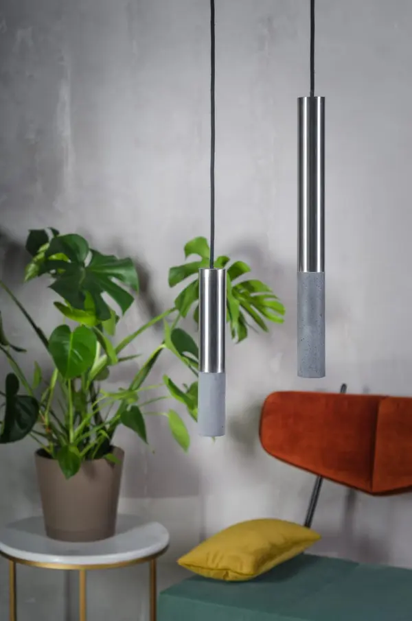 Beton-Hängeleuchte-LED Kalla Inox Neu