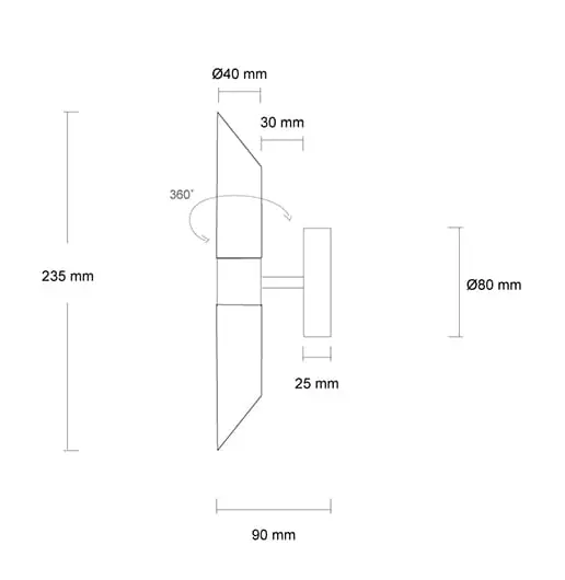 Beton-Wandleuchte Maceo W2