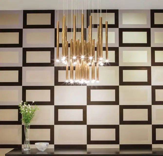 Einzigartige LED-Hängeleuchte Organic Gold – Bild 1