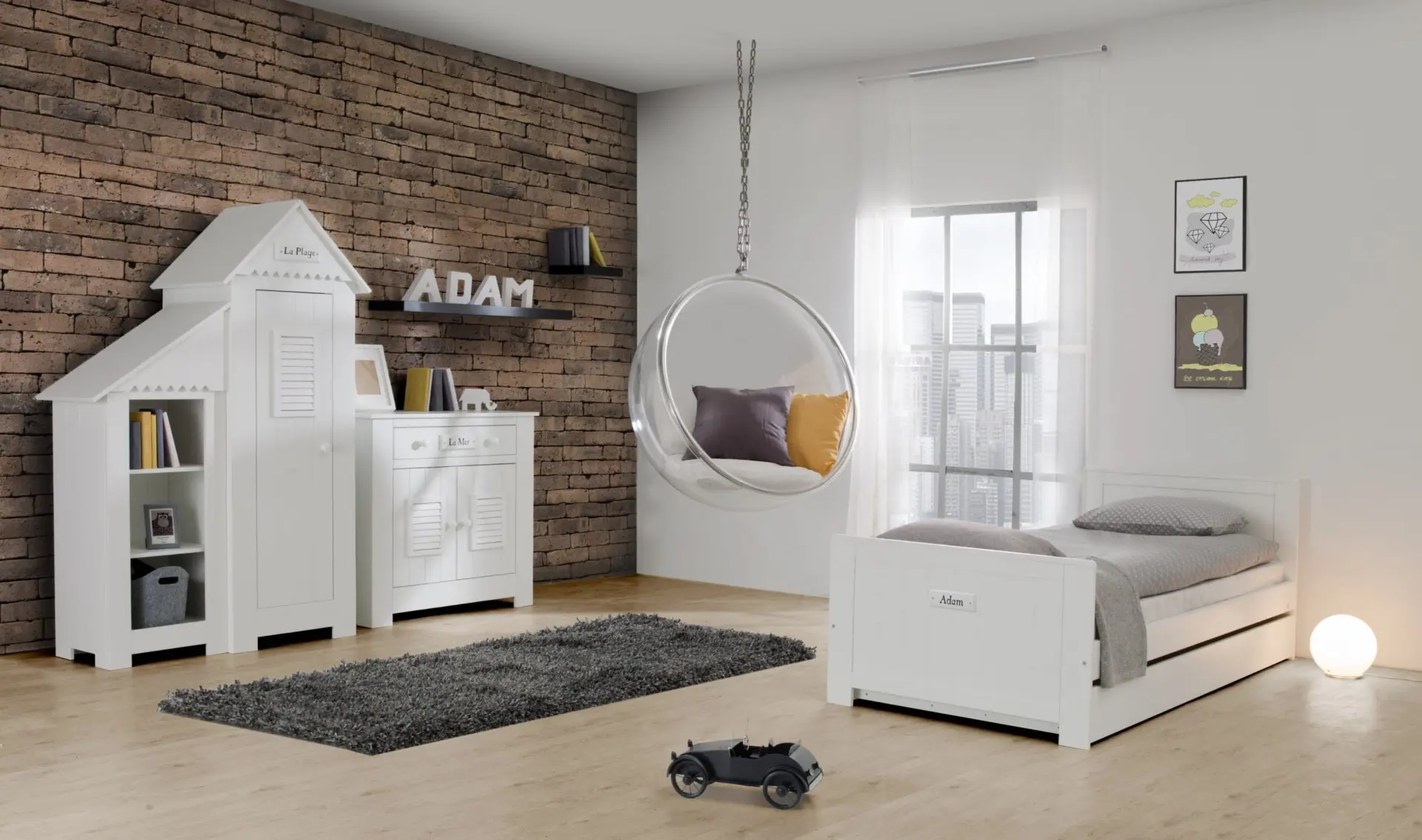Babybett Kinderbett Juniorbett Marseille MDF 140x70 cm – Bild 1