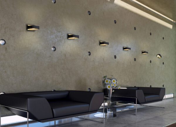 Quadratische LED-Wandleuchte Tokyo