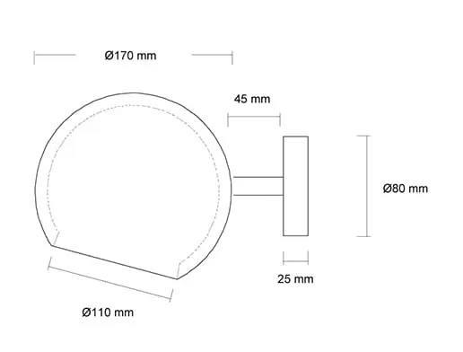 Beton-Wandleuchte Superfly W