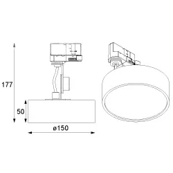LED-Spot Dot für 3-Phasen Stromschiene – Bild 4