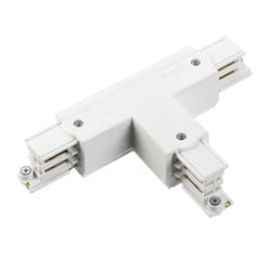 T-Verbinder für 3-Phasen Schienensystem Weiss