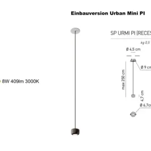 Geometrische LED-Hängeleuchte Urban Mini P Aufbau-oder Einbauversion Axo Light – Bild 6