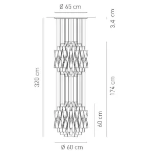 Luxuriöse Designer- Hängeleuchte Aura 60/2 Axo Light – Bild 11