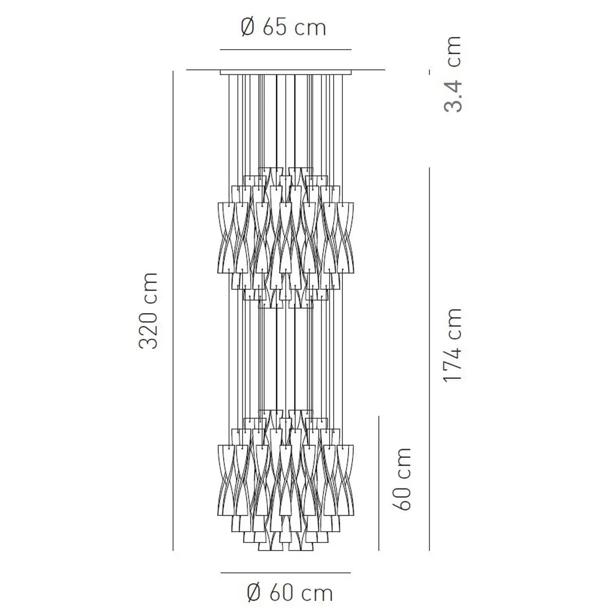 Luxuriöse Designer- Hängeleuchte Aura 60/2 Axo Light – Bild 11