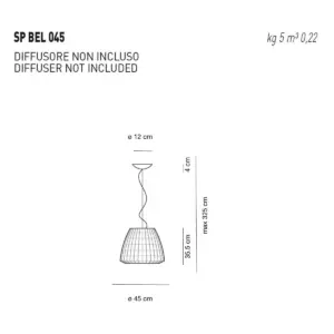 Designer-Hängeleuchte Bell ø 45 cm Axo Light – Bild 5