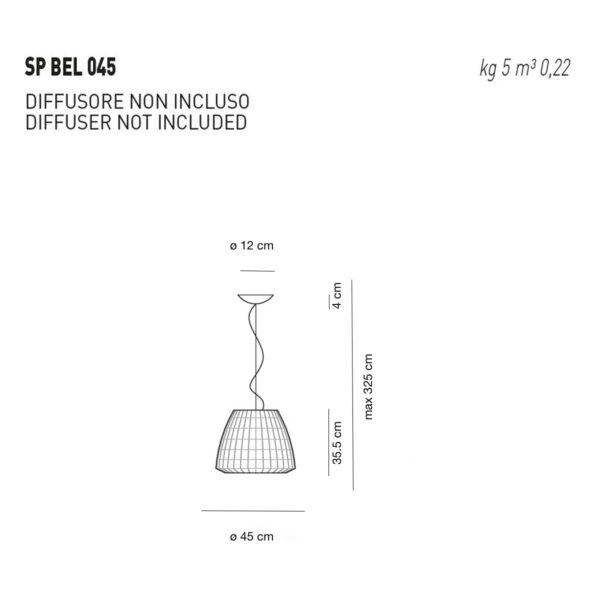 Designer-Hängeleuchte Bell ø 45 cm Axo Light