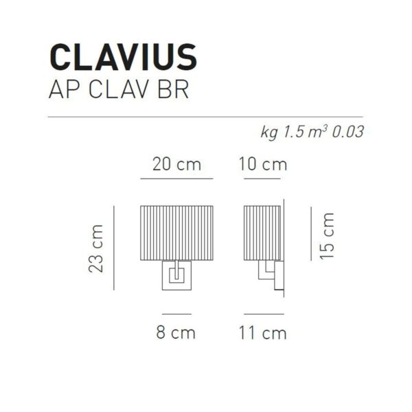 Elegante Wandleuchte Clavius BR Axo Light