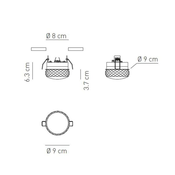 Dekorative LED-Einbaulampe Fairy Axo Light