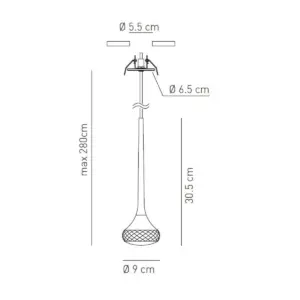 Stilvolle LED-Hängeleuchte Fairy Einbauversion Axo Light – Bild 7