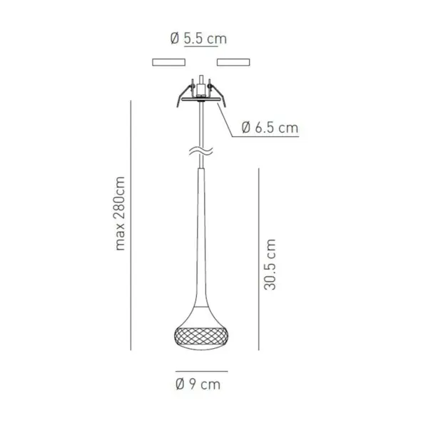 Stilvolle LED-Hängeleuchte Fairy Einbauversion Axo Light