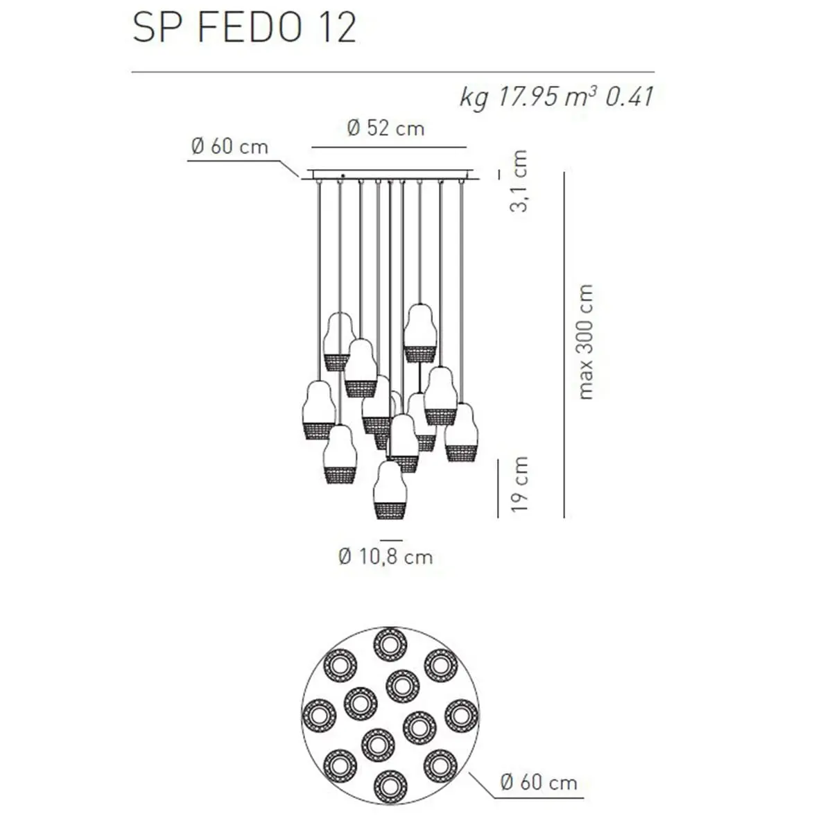 Luxuriöse LED-Hängeleuchte Fedora 12 Axo Light – Bild 6