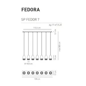 Siebenflammige Designer-LED-Hängeleuchte Fedora Axo Light – Bild 6