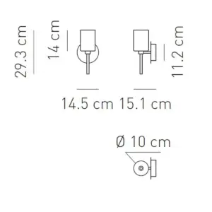 Elegante Wandleuchte Spillray Axo Light – Bild 7