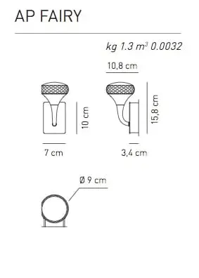 Exklusive LED-Wandleuchte Fairy aus Kristall Axo Light