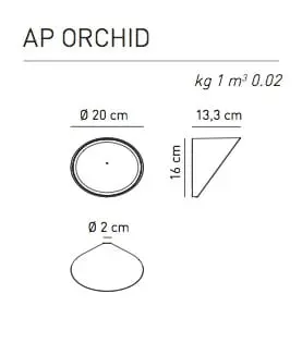Moderne einflammige LED-Wand-/Deckenleuchte Orchid Axolight