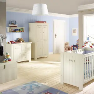 Babybett Barcelona Kiefernholz 120x60 cm Perle