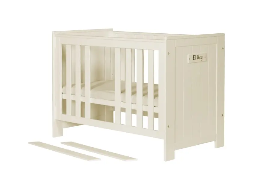 Babybett Barcelona Kiefernholz 120x60 cm Perle – Bild 4