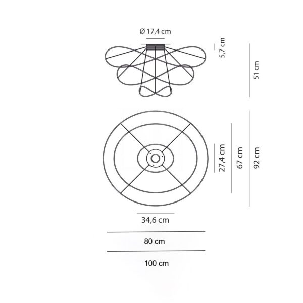 Einzigartige LED-Deckenleuchte Hoops 3 Axo Light