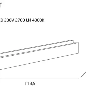 Deckenleuchte-LED LINEAR Groß – Bild 3