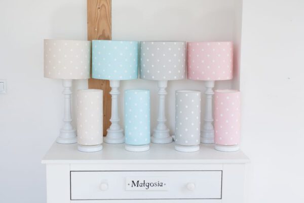 Nachttischlampe White Dots