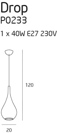 Hängelampe DROP Schwarz