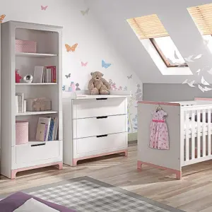 Babybett Kinderbett Juniorbett Mini 140x70 cm Rosa oder Grau – Bild 13